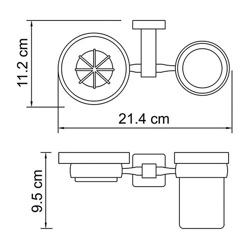 Держатель стакана и мыльницы Wasserkraft Lippe, K-6526