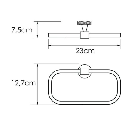Полотенцедержатель Wasserkraft Mosel K-46660, хром