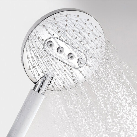 Душевая стойка Wasserkraft, с изливом, цвет белый матовый/хром, A185.067.059.WM