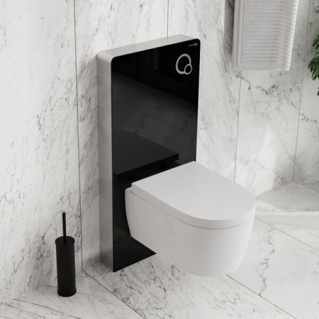 Пристенный модуль системы инсталляции Wasserkraft Naab 86TLT.040.PE.BL, для унитазов, цвет - черный