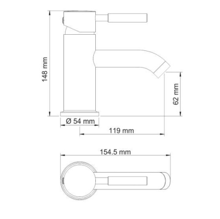 Смеситель для раковины Wasserkraft 4105, хром