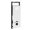 Инсталляция для унитаза Wasserkraft Salm 27TLT.010.ME.WH.WM02, декоративная стеклянная панель белая, механическая кнопка смыва белая матовая