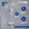 Душевая стойка Wasserkraft, термостатическая, с изливом, цвет белый матовый, A188.254.155.WM Thermo
