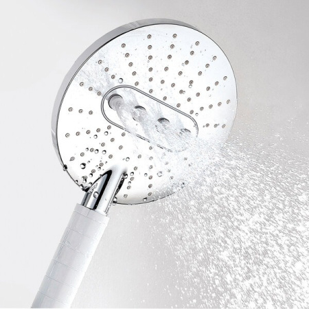 Душевая стойка Wasserkraft, с изливом, цвет белый матовый/хром, A185.067.059.WM