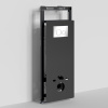 Инсталляция для унитаза Wasserkraft Salm 27TLT.010.ME.BL.CH02, декоративная стеклянная панель черная, механическая кнопка смыва хром