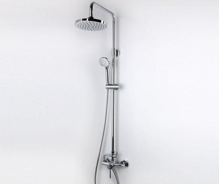 Душевая стойка Wasserkraft A12202, верхний душ 20 см, хром