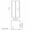 Душевой уголок Wasserkraft Weser 78F19, 100 х 100 х 200 см, профиль серебристый, стекло прозрачное