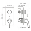 Душевой комплект Wasserkraft Sauer А71207, цвет глянцевое золото