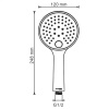 Душевая лейка Wasserkraft, 3 типа струи, PVD-покрытие глянцевое золото, A207 (уценка: логистические потертости)