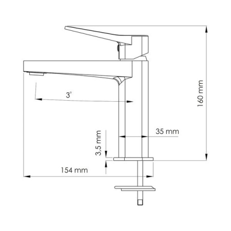 Смеситель для раковины Wasserkraft Weil, белый матовый, 2303