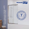 Шторка на ванну Wasserkraft Main 41S02-100 WasserSchutz Fixed, двустворчатая, стекло прозрачное, профиль серебристый,