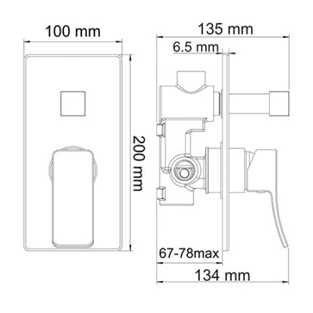 Смеситель Wasserkraft Aller 10641 для ванны и душа, хром