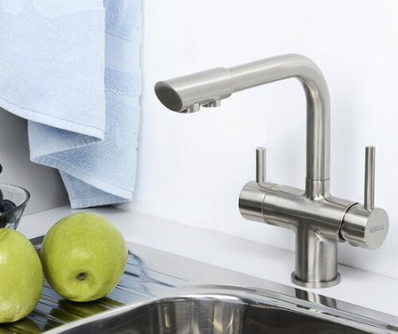 Смеситель Wasserkraft A8027 для кухни под фильтр, матовый хром