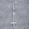 Душевая стойка Wasserkraft, термостатическая, с изливом, цвет белый матовый/хром, A188.067.059.WM Thermo