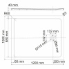 Душевой поддон Wasserkraft Rhin 44T10, 120 х 100 см, белый, текстура - мрамор