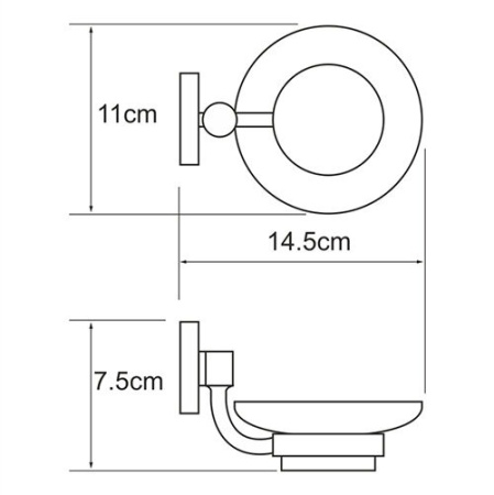Мыльница стеклянная Wasserkraft Rhein, K-6229