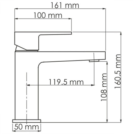 Смеситель для раковины Wasserkraft Abens 2003, черный
