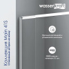 Шторка на ванну Wasserkraft Main 41S02-100 WasserSchutz Fixed, двустворчатая, стекло прозрачное, профиль серебристый,