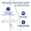 Душевая стойка Wasserkraft, термостатическая, с изливом, цвет белый матовый, A188.254.155.WM Thermo