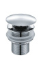Донный клапан Wasserkraft A024 Push-up, с переливом, хром