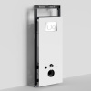 Инсталляция для унитаза Wasserkraft Salm 27TLT.010.ME.WH.CH02, декоративная стеклянная панель белая, механическая кнопка смыва хром
