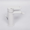 Смеситель Wasserkraft Mindel, для биде, с донным клапаном, цвет белый Soft-touch, 8506