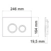 Инсталляция для унитаза Wasserkraft Abens 20TLT.010.ME.BL.CH01, декоративная стеклянная панель черная, механическая кнопка смыва хром