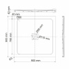 Душевой поддон Wasserkraft Dinkel 58T 58T03, 90 х 90 см, белый