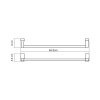 Полотенцедержатель Wasserkraft Leine, 48.5 см, хром, K-5050