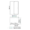 Душевой уголок Wasserkraft Aula 11P20, 90 х 80 см, профиль хром, стекло прозрачное