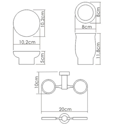Стакан и мыльница с держателем Wasserkraft Серия К, K-24126
