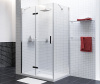 Душевой уголок Wasserkraft Aller Black Matt L/R, 120 х 80 см, стекло прозрачное, 10H06RBLACK MATT