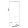 Душевая дверь в нишу Wasserkraft Aula 11P04, 90 см, профиль хром, стекло прозрачное