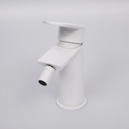 Смеситель Wasserkraft Mindel, для биде, с донным клапаном, цвет белый Soft-touch, 8506