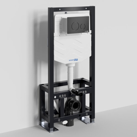 Инсталляция для унитаза Wasserkraft Dill 61TLT.010.ME.MB02, механическая клавиша черная матовая