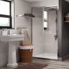 Душевая дверь в нишу Wasserkraft 41S13 110 x 200 см, стекло прозрачное, профиль серебристый