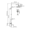 Душевая стойка Wasserkraft Mindel 850, термостатическая, цвет белый Soft-touch, A188.067.058.WM Thermo
