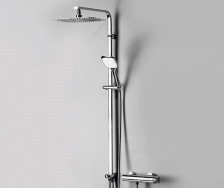 Душевой гарнитур Wasserkraft A042 с верхним душем 30 х 20 см, хром
