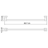 Полотенцедержатель Wasserkraft Lippe, 65 см, хром, K-6530