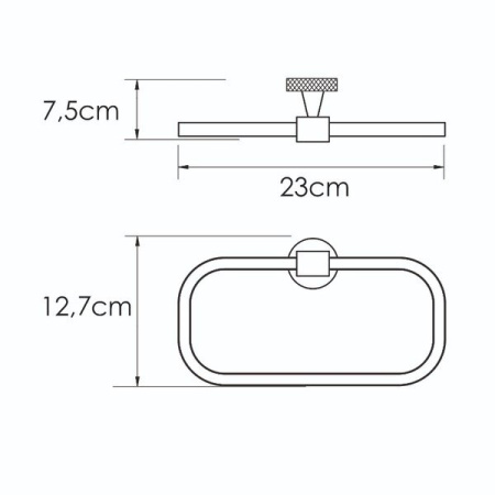 Полотенцедержатель Wasserkraft Tauber K-64460, никель