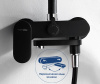 Душевая стойка Wasserkraft A17401, покрытие Soft-touch, черный, хром