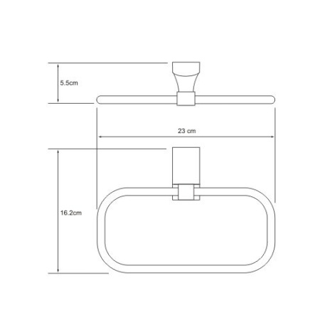 Полотенцедержатель Wasserkraft Exter, 25 см, бронза, K-5260