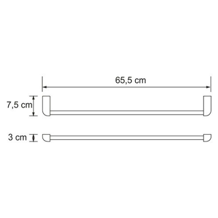 Полотенцедержатель Wasserkraft Kammel, 65 см, белый, K-8330W