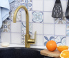 Смеситель Wasserkraft Aisch 5507 для кухонной мойки, PVD-покрытие, матовое золото
