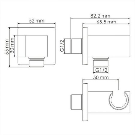 Душевой комплект Wasserkraft Naab 8600 A178644 Thermo, со смесителем, C ВНУТРЕННЕЙ ЧАСТЬЮ, термостатическая, цвет хром