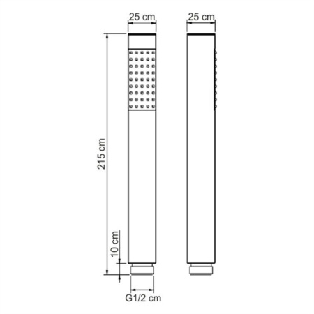 Душевая лейка Wasserkraft A106 1-функциональная, хром