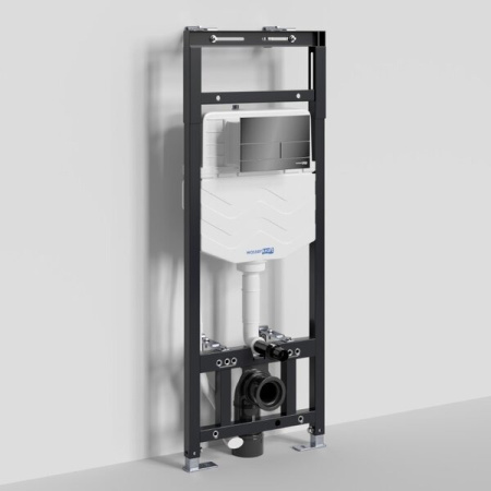 Инсталляция для унитаза Wasserkraft Alme 15TLT.010.ME.PB04, механическая клавиша черная