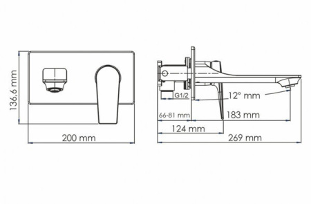 Смеситель для раковины Wasserkraft Lopau, С ВНУТРЕННЕЙ ЧАСТЬЮ, хром, 3230
