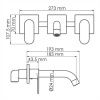 Смеситель для раковины Wasserkraft 7445, С ВНУТРЕННЕЙ ЧАСТЬЮ, черный