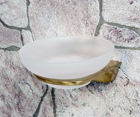 Мыльница с держателем Wasserkraft Aisch, PVD-покрытие "матовое золото" K-5929